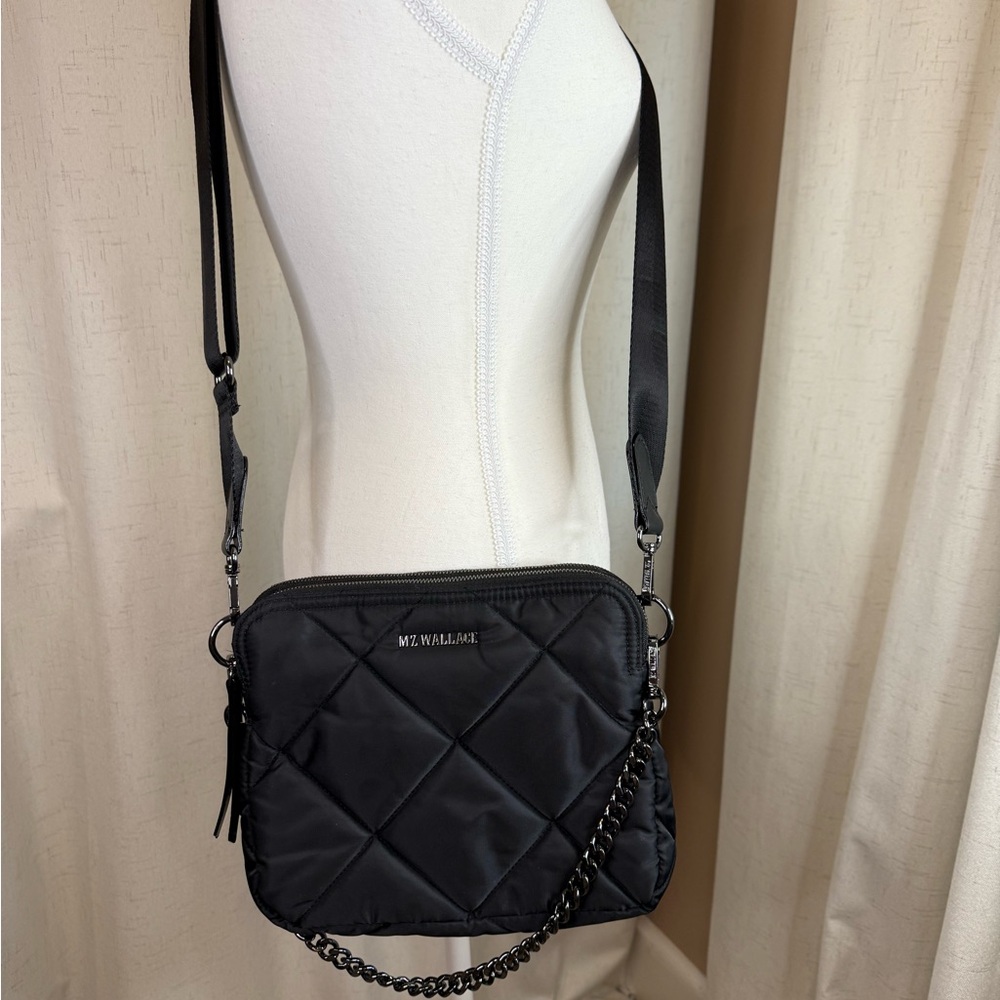 MZ Wallace Black Madison Quilted Women's Bag